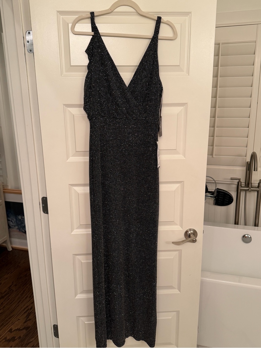 Vince Camuto Black Sparkle Maxi Dress